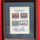 Railroad Stamp Collection Framed USA