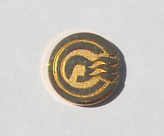 Princess Captains Circle Goldtone Metal Tie Pin