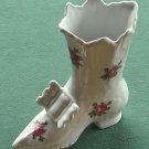 Martinroda Porcelain Boot Red Rose East Germany