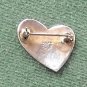 Far Fetched Sterling 925 Silver Heart Pin