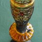 Vintage Miniature Oil Lamp Amber Glass Shade And Base