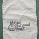 Vintage Maine National Bank Coin Canvas Bag Retired