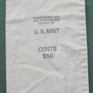 Retired Us Mint $50 Coin Canvas Money Bag 1