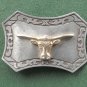 Texas Longhorn Steer Vintage Belt Buckle