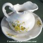 Vintage McCoy yellow flowers pitcher and bowl