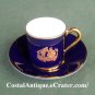 Limoges Cobalt Gold Demitasse Cup and Saucer Set