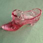 Fenton Art Glass Vintage Rose Cranberry Red Shoe