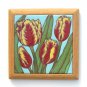 Tulip Framed Handmade Cuerda Seca Tile Terra Madre Jude Toler Oregon