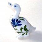 Dansk Porcelain Mini Duck Goose Blue White Green Figurine
