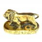 Lions Club International Solid Brass Vintage Lion Paperweight