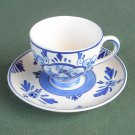 Delfts Blue Vintage Hand Painted Demitasse Cup Saucer Set
