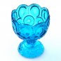 Blue Moon Stars L E Smith Glass Pedestal Condiment Bowl