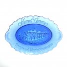 Mount Vernon Cobalt Blue Oval Avon Glass Dish Scalloped Edges
