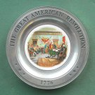 Declaration Independence Great American Revolution Canton Pewter Plate