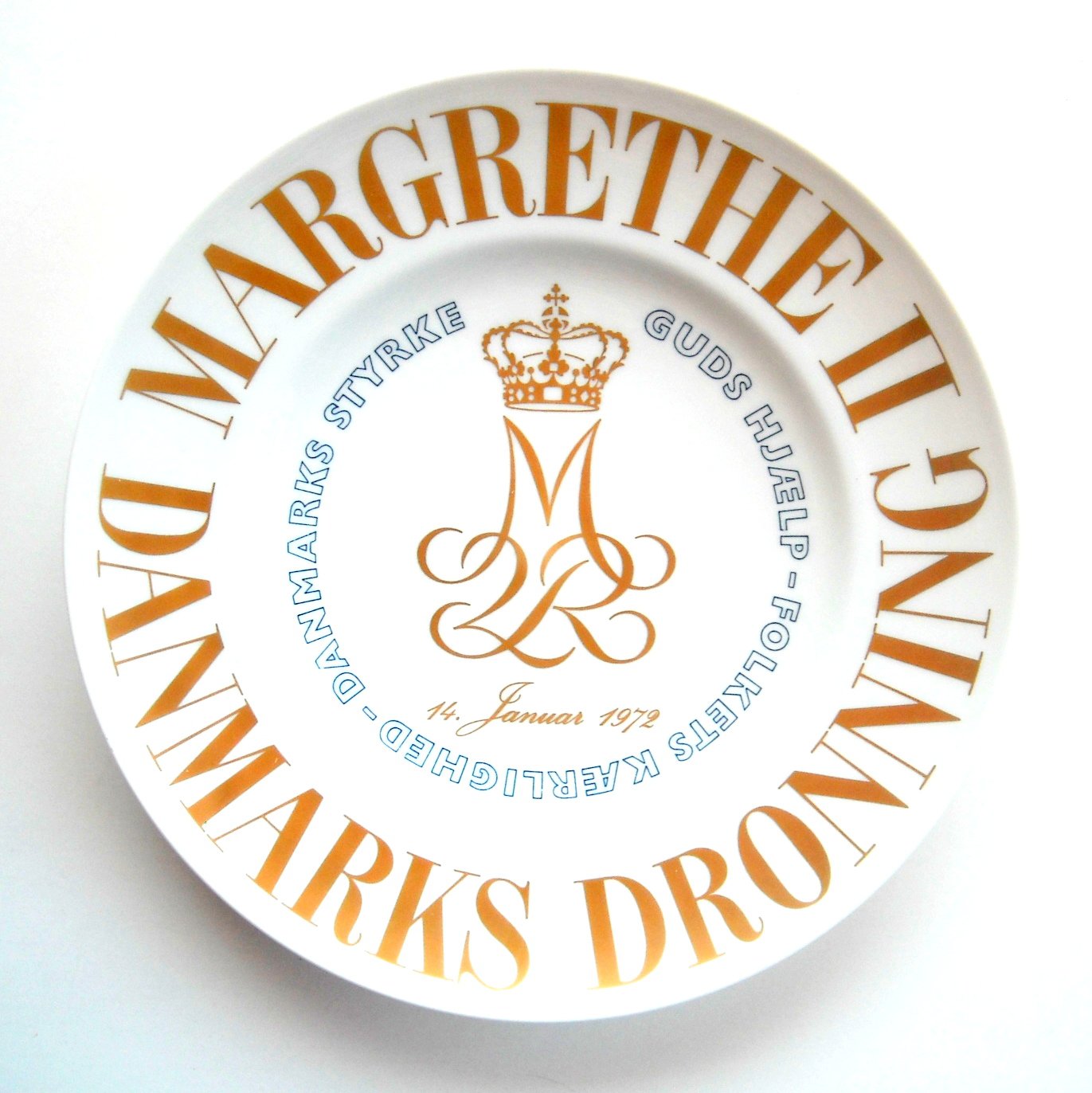 Bing & Grondahl Queen Margrethe Gold Plate
