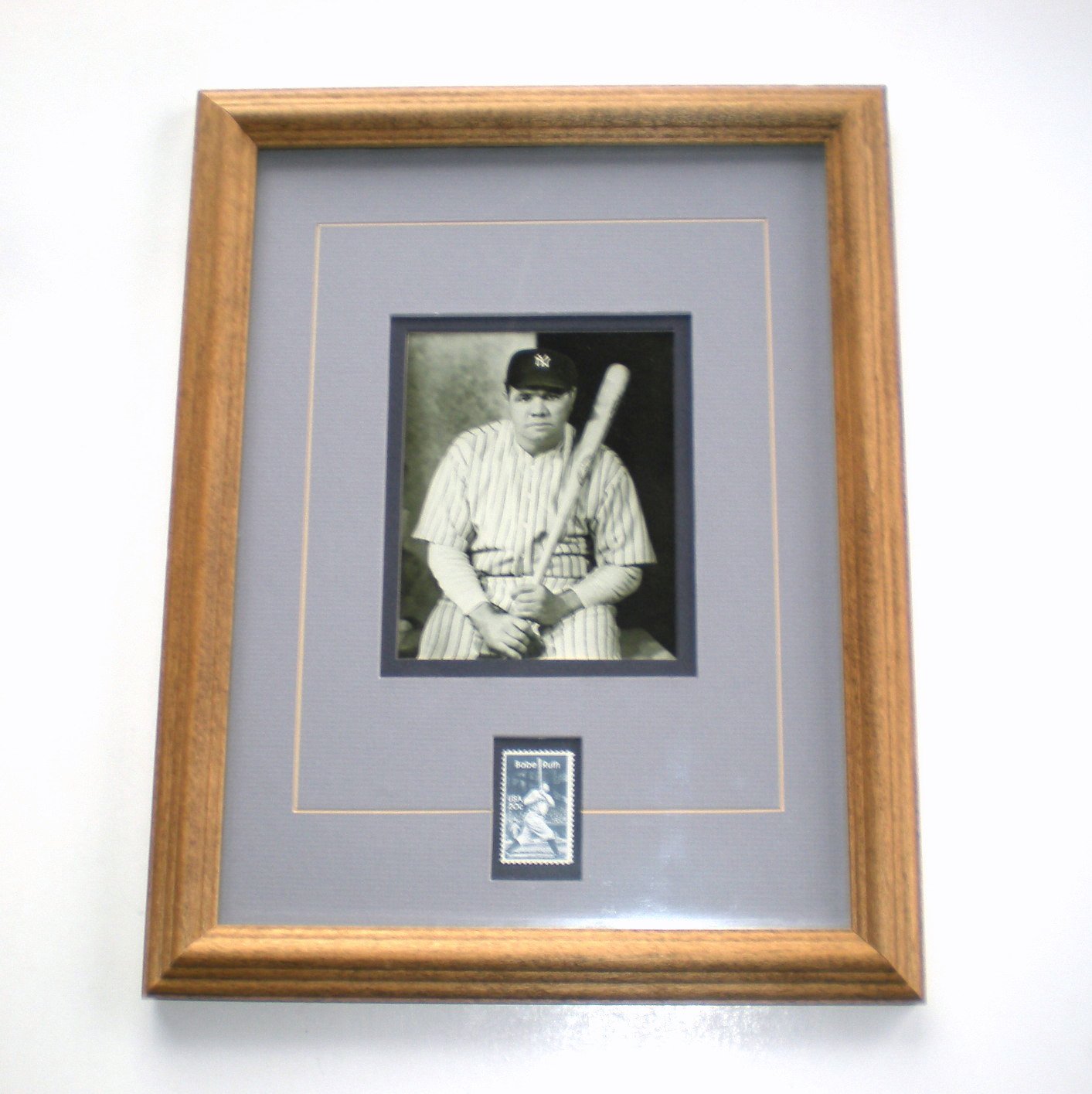 Babe Ruth And 20c Stamp Framed