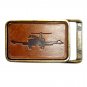 Boeing Vintage Leather Brass Belt Buckle