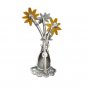 Vintage Jonette Jewelry Flower Vase JJ Brooch Pin