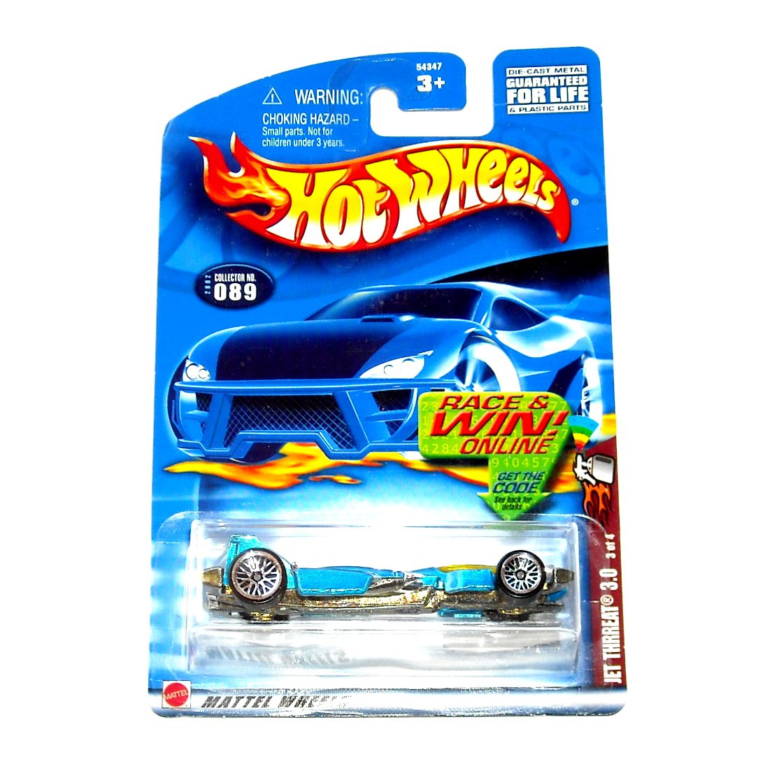 Jet Thrreat Blue Mattel Hot Wheels Collector No 089 2001