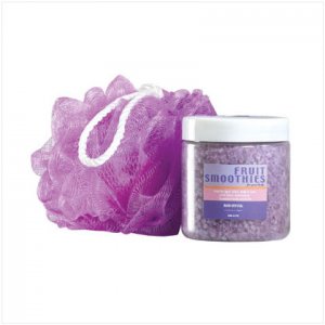 Purple Bath Crystal Scrub Set