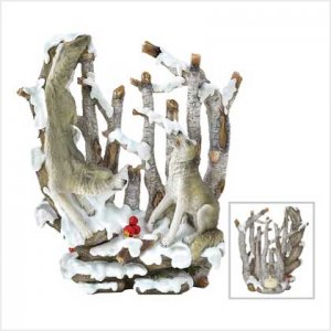 WOLF CANDLEHOLDER
