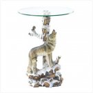WOLF TABLE WITH GLASS TABLETOP