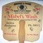 RARE-PAPER ADVERTISING FAN-MABELS WASH,SELMA,ALABAMA-SWEET BLACK GIRL WASHING-CHARLOTTE BYI
