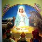 THE NATIVITY-Lovely Religious Lithograph Print,Baby Jesus