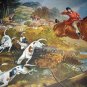 FOX HUNTING-Charles Hunt-Colorful Hunting Scene with Dogs MINT
