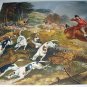 FOX HUNTING-Charles Hunt-Colorful Hunting Scene with Dogs MINT