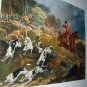 FOX HUNTING-Charles Hunt-Colorful Hunting Scene with Dogs MINT
