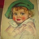 C1930s Vntg Calendar Top-Adorable Blue-Eyed BABY FACE-MAUD TOUSEY FANGEL