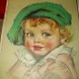 C1930s Vntg Calendar Top-Adorable Blue-Eyed BABY FACE-MAUD TOUSEY FANGEL
