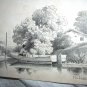 Antique Print-HUBERT-Man Fishing In Rowboat