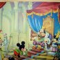 DISNEY-BRAVE LITTLE TAILOR- Vintage Lithograph-Mickey Mouse Before King