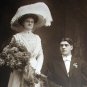 Early1900s Photograph Studio Picture-Victorian Bride and Groom