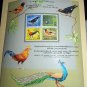 RARE SET-TYPICAL BIRDS OF CEYLON-SHEET OF 4 IMPERFORATED STAMPS COLORFUL-MINT!!!PEACOCK,ORIOLE