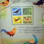 RARE SET-TYPICAL BIRDS OF CEYLON-SHEET OF 4 IMPERFORATED STAMPS COLORFUL-MINT!!!PEACOCK,ORIOLE