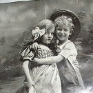 THE YOUNG LOVERS Large Antique Real Photo Print