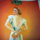 Superb Original 1938 Tobacciana Chesterfield Christmas Ad-Woman Backless Superb Original 1938 Tobacciana Chesterfield Christmas Ad-Woman Backless
