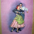 Festive SPANISH DANCERS Vintage Lithograph -D.AMARIO