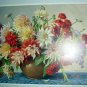 **REDUCED**Gorgeous FLORAL Western Germany Lithograph - Vase of Lovely DAHLIAS