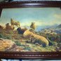 c1900 AUGUSTE BONHEM-GRAZING SHEEP IN MOUNTAINS-Print ONLY-NO Frame