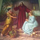 Wonderful Vintage Print-CHRIST with MARY and MARTHA-DIETRICH Wonderful Vintage Print-CHRIST with MARY and MARTHA-DIETRICH