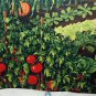 Unusual COTTAGE THEME Lithograph with GARDEN-Beautiful Tomatoes,Cabbage,Pumpkin