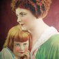 DADDY'S TREASURES- Beautiful Vintage Calendar Art Lithograph,Mother and Child