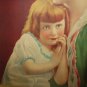 DADDY'S TREASURES- Beautiful Vintage Calendar Art Lithograph,Mother and Child