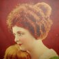 DADDY'S TREASURES- Beautiful Vintage Calendar Art Lithograph,Mother and Child