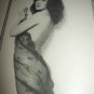 Lovely Semi-Nude Nymph Clad Woman Posing Vintage Print