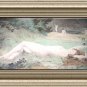 1800sHandcolored Print-THIVET-NUDE Nymphs Laying,Playing Near Water